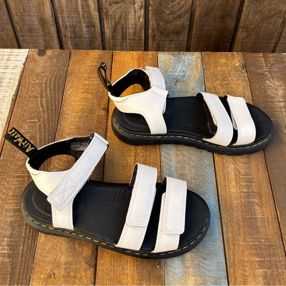 Dr. Martens Klaire White Leather Strap Sandals - Picture 4 of 14